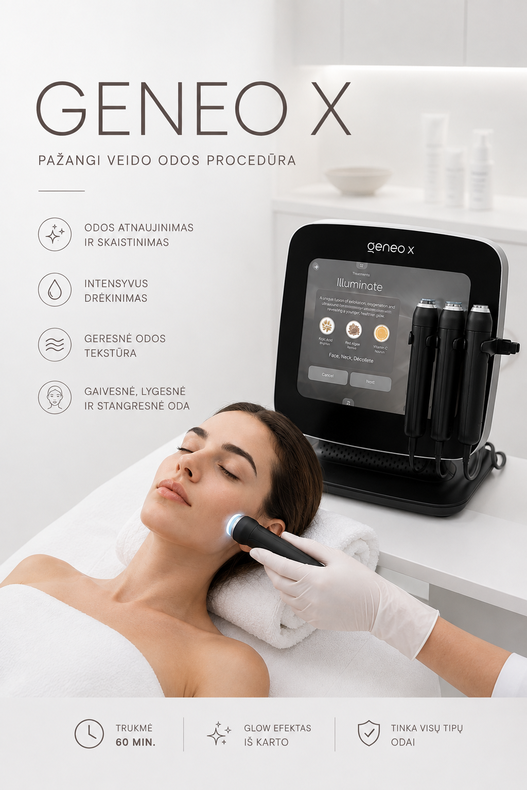 GENEO X – pažangi veido odos procedūra