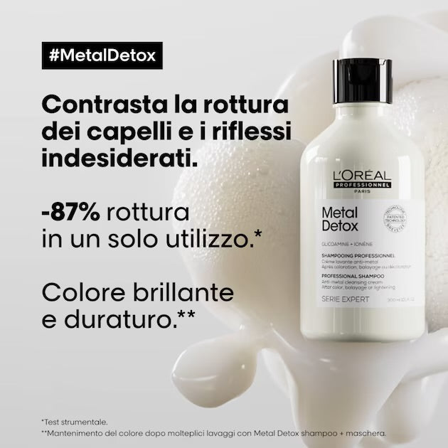 SERIE EXPERT METAL DX METAL DETOX ANTI-METAL CLEANSING CREAM
Plaukų šampūnas 300ml