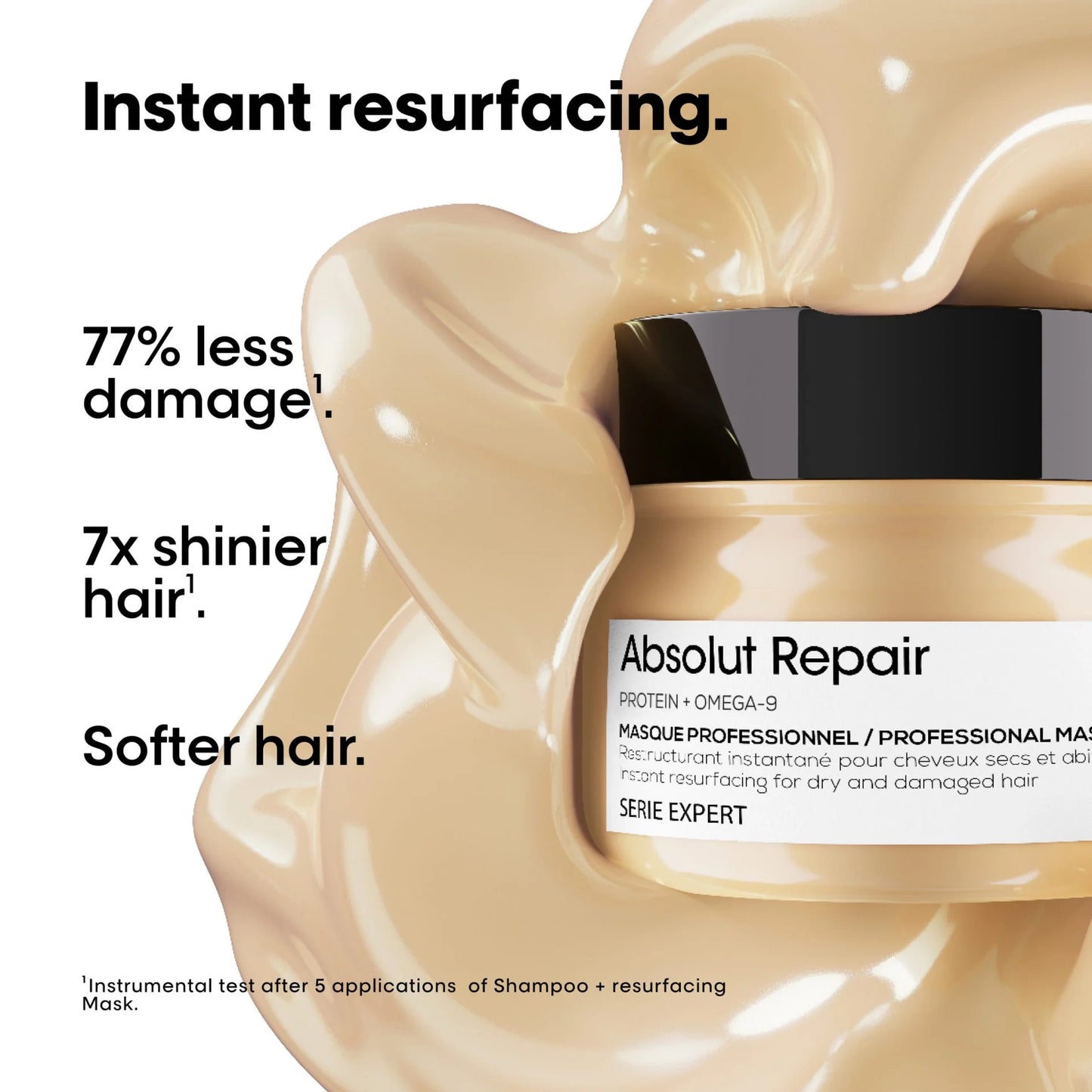 SERIE EXPERT ABSOLUT REPAIR MOLECULAR MASK WITH PROTEIN AND GOLD QUINOA
Plaukų kaukė 250ml
