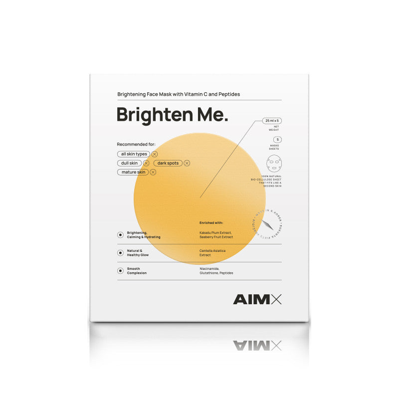 Greito poveikio skaistinanti lakštinė veido kaukė su vitaminu C, AIMX „Brighten Me“ 5vnt.