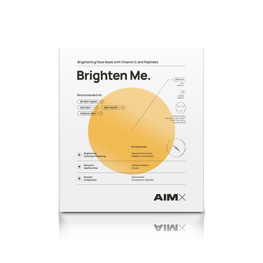 Greito poveikio skaistinanti lakštinė veido kaukė su vitaminu C, AIMX „Brighten Me“ 5vnt.