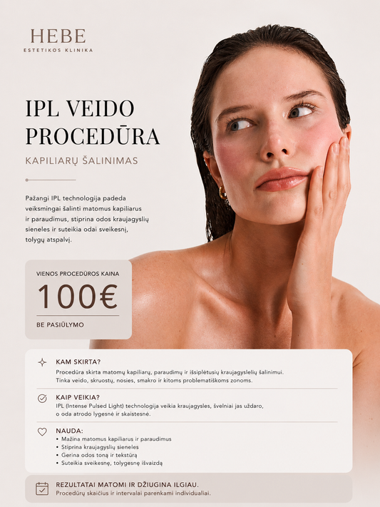 IPL kapiliarų šalinimas – 1 procedūra