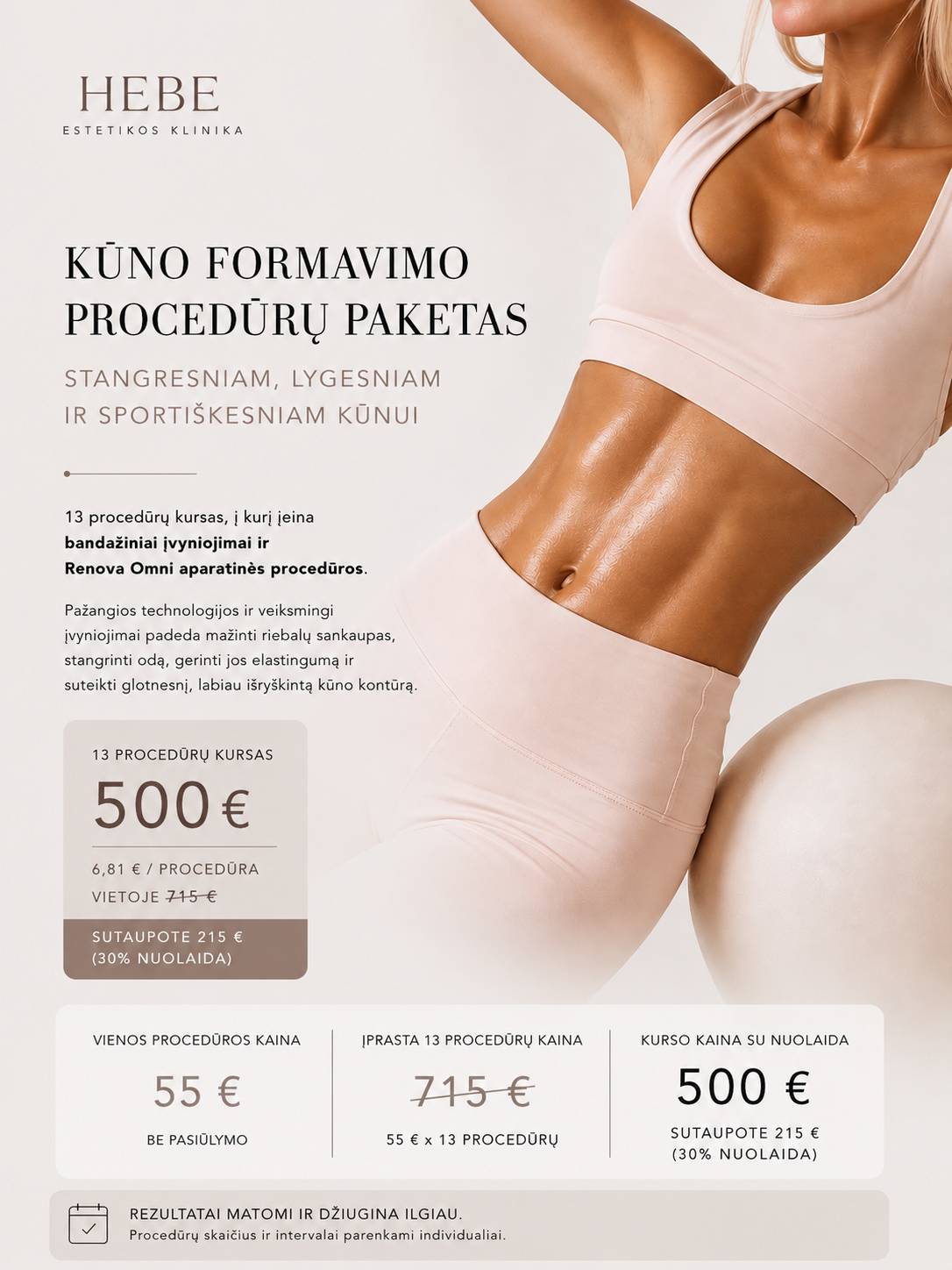 KŪNO FORMAVIMO PROCEDŪRŲ KURSAS | 13 PROCEDŪRŲ