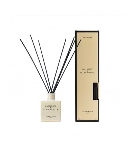 CERERIA MOLLA namų kvapas su lazdelėmis „Raspberry & Black Vanilla“ 100 ml.